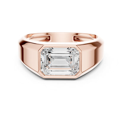 Men's Emerald Lab Grown Diamond Ring