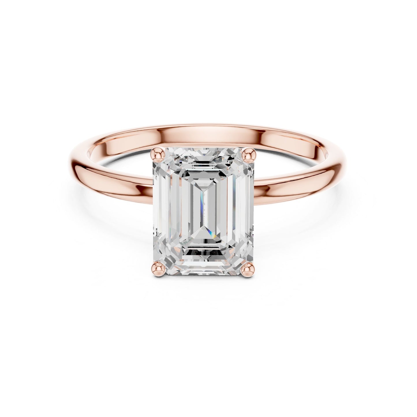 Women's Emerald Lab Grown Diamond Ring