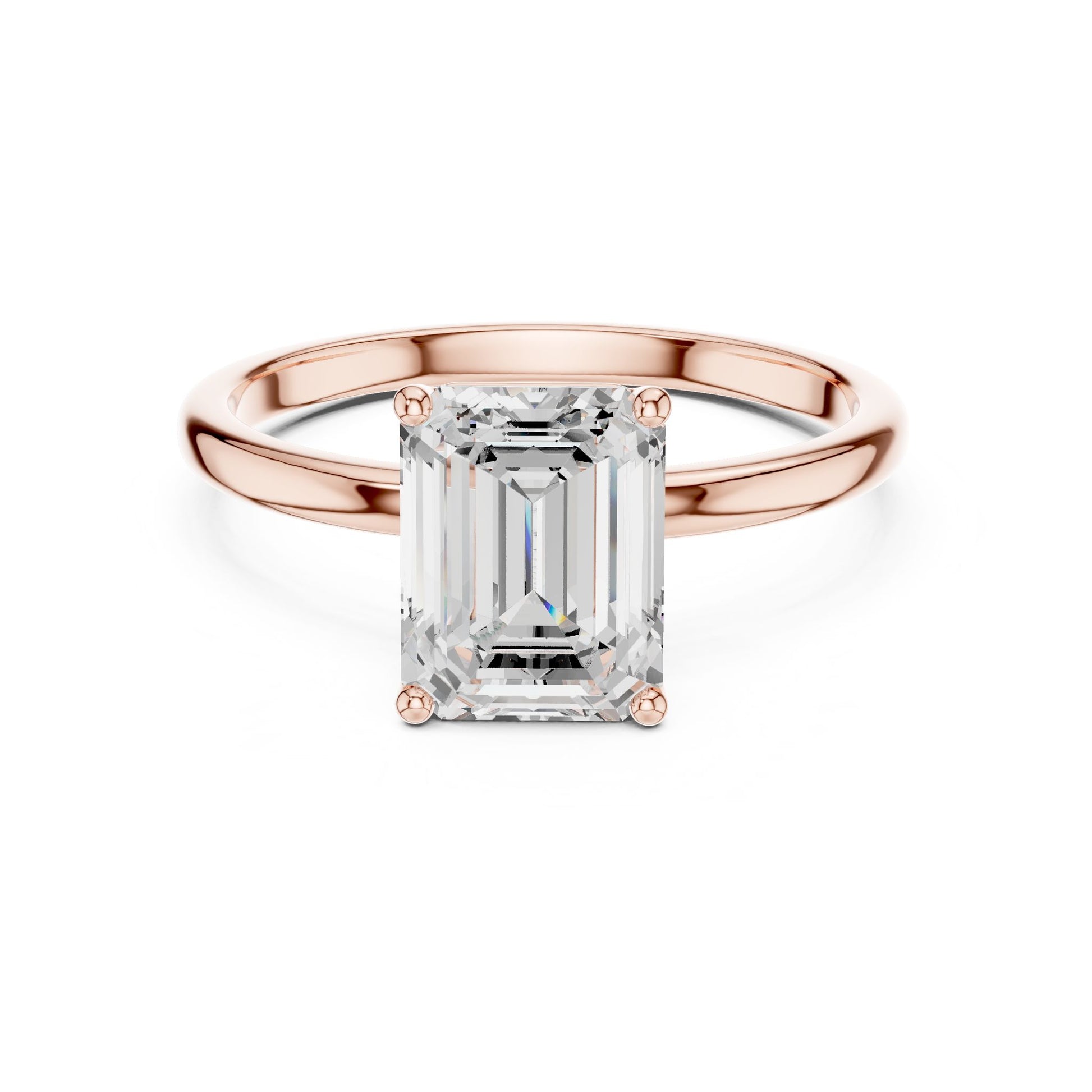 Women's Emerald Lab Grown Diamond Ring