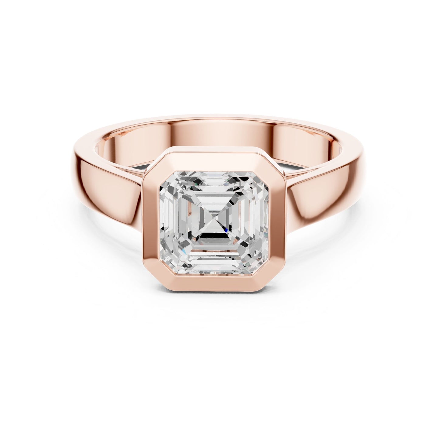 Emerald Lab Grown Diamond Solitaire Engagement Ring