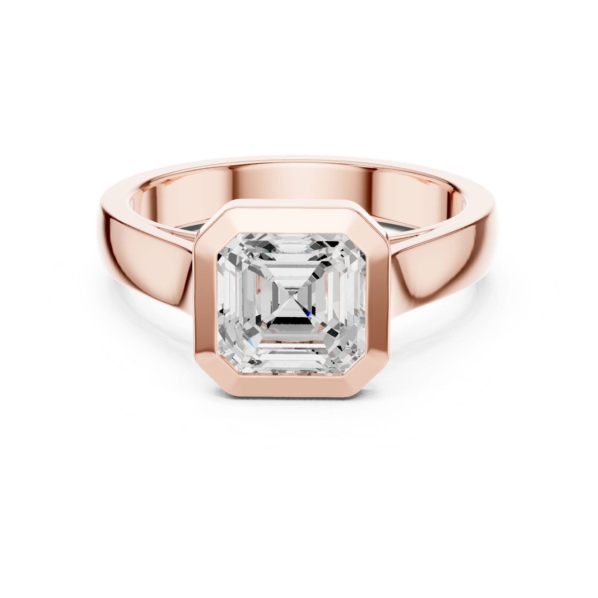 Emerald Lab Grown Diamond Solitaire Engagement Ring