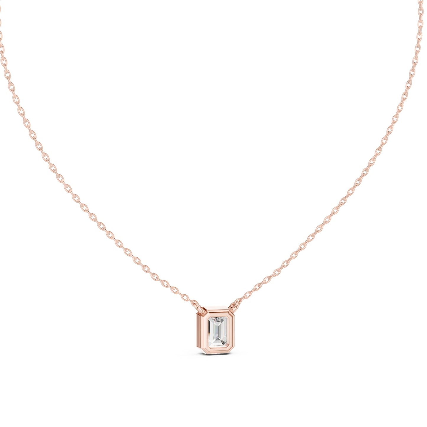 Emerald Lab Grown Diamond Pendant