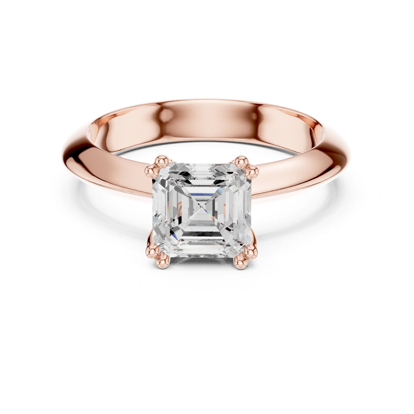 Emerald Lab Grown Diamond Solitaire Engagement Ring