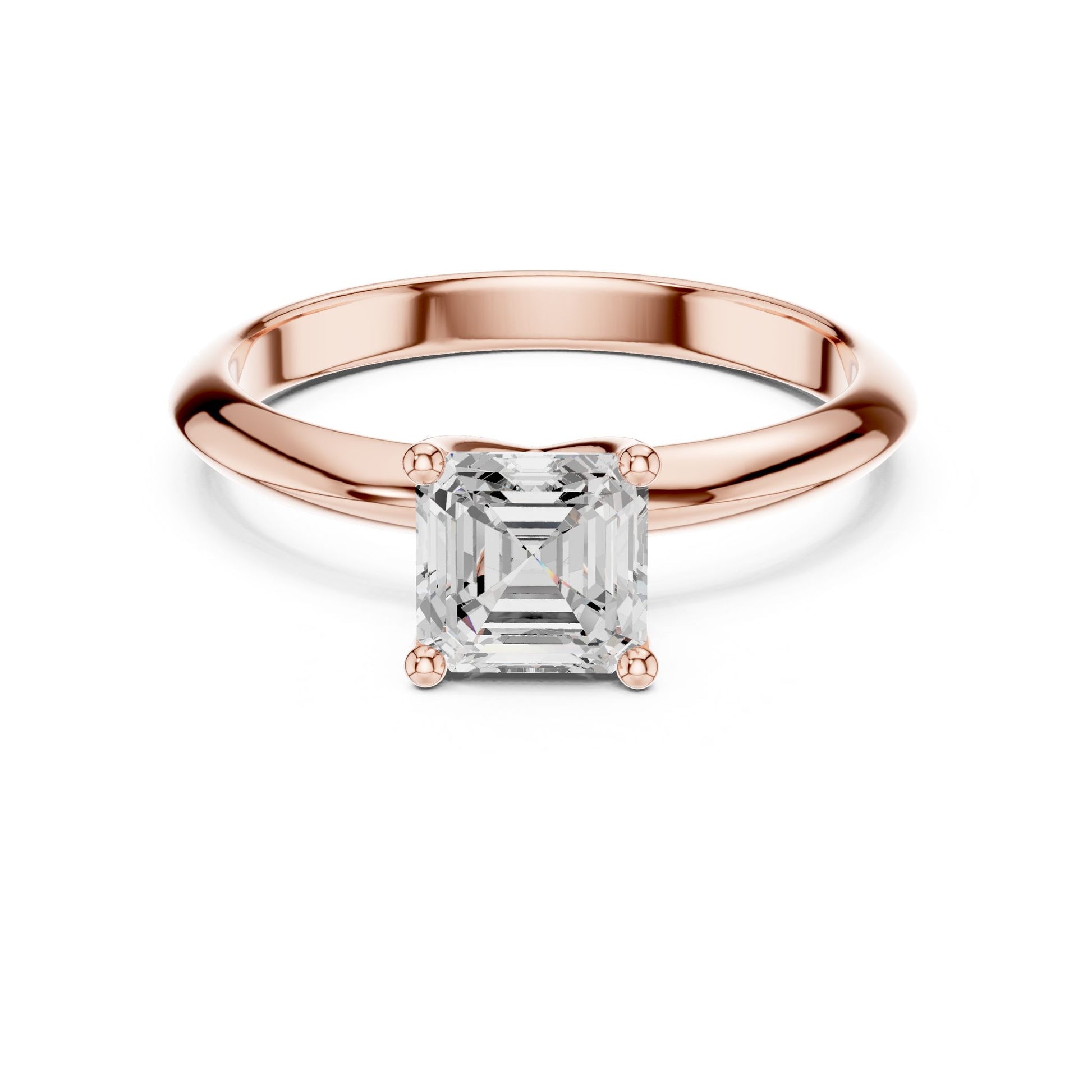 Emerald Lab Grown Diamond Solitaire Engagement Ring