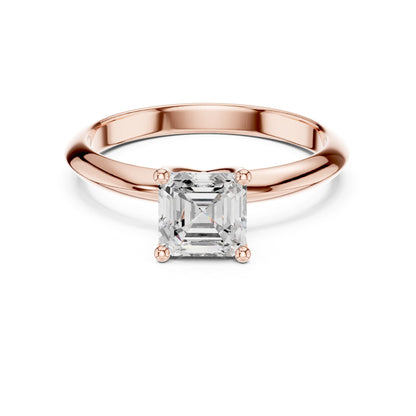 Emerald Lab Grown Diamond Solitaire Engagement Ring