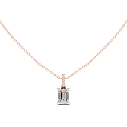 Emerald Lab Grown Diamond Pendant