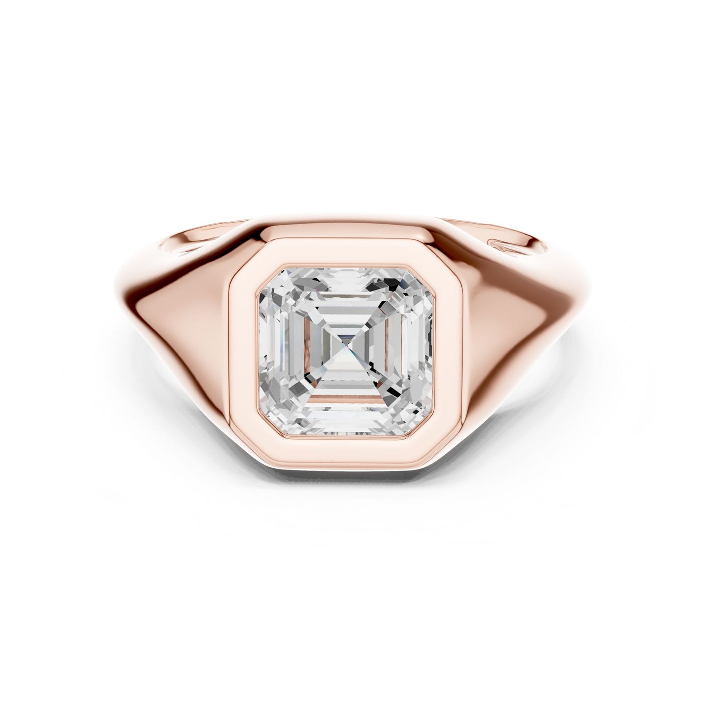 Emerald Lab Grown Diamond Solitaire Engagement Ring