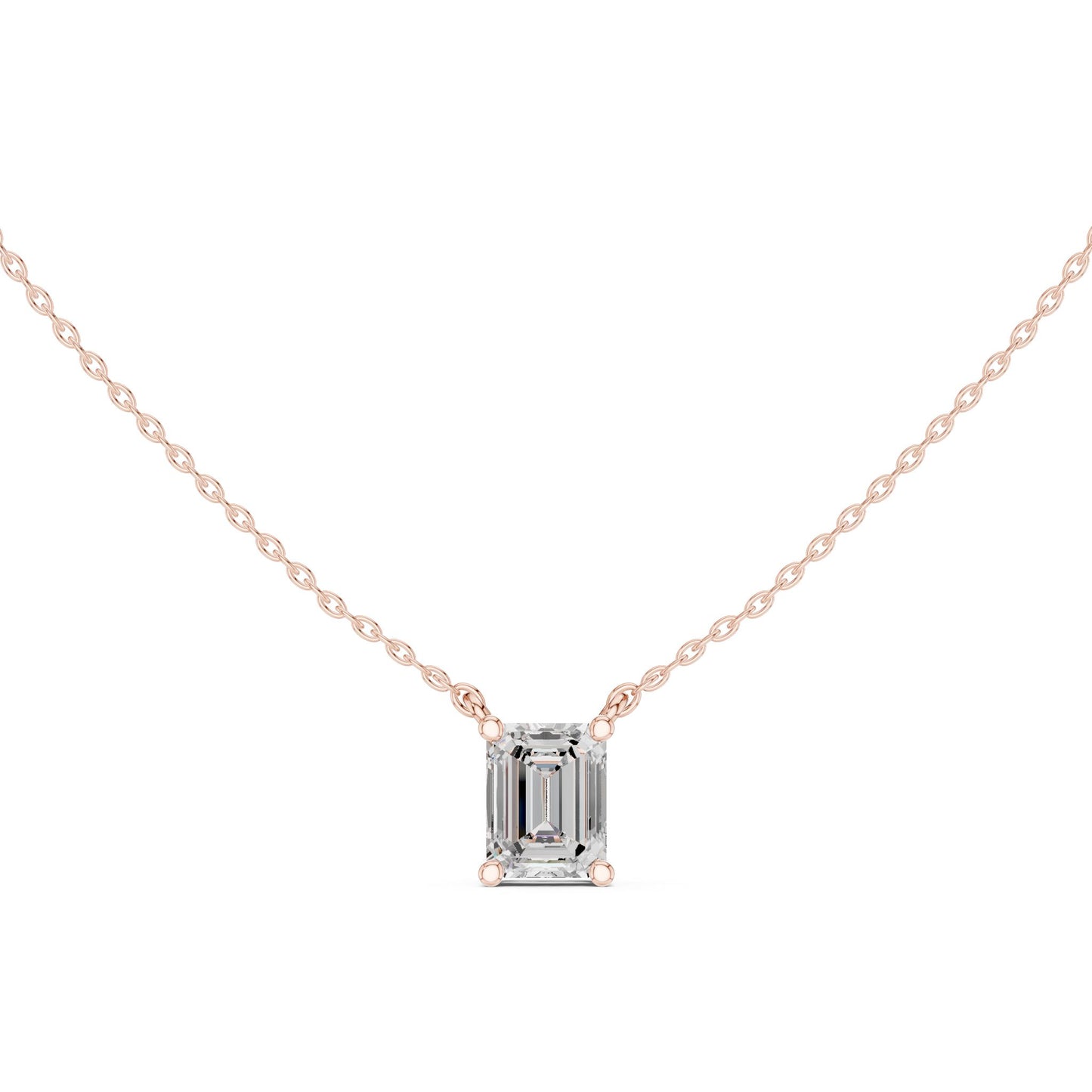 Emerald Lab Grown Diamond Pendant