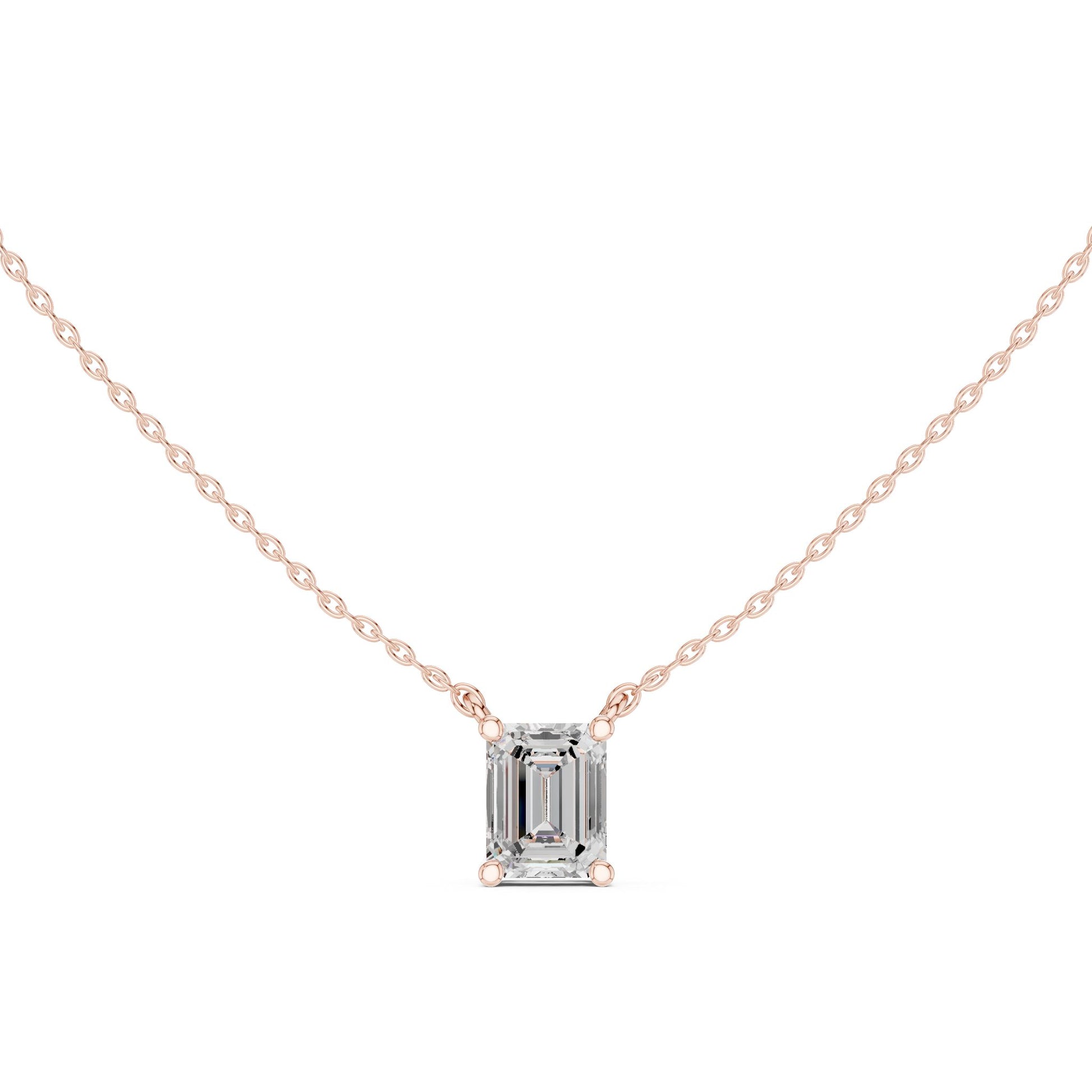 Emerald Lab Grown Diamond Pendant