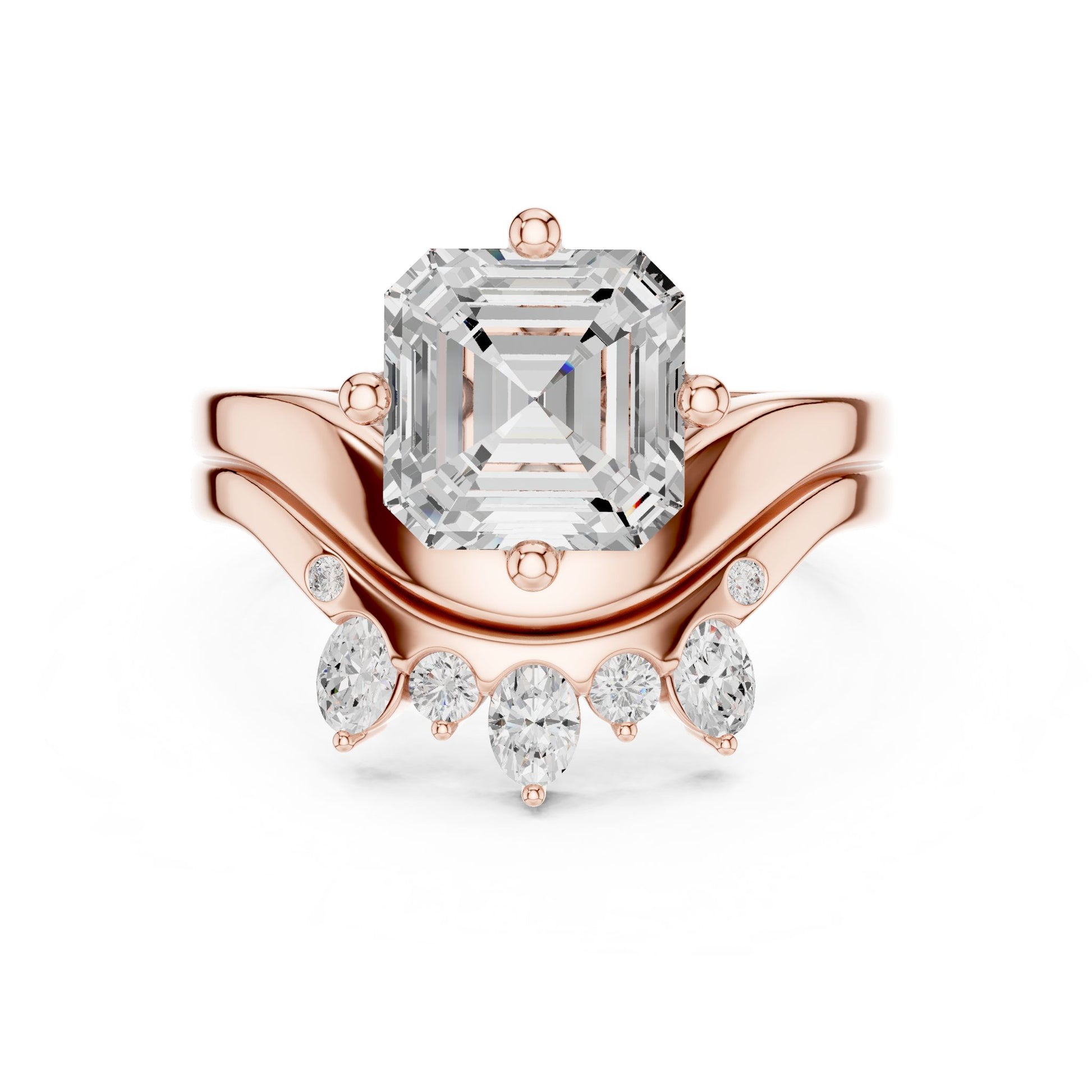 Emerald Lab Grown Diamond Solitaire Engagement Ring