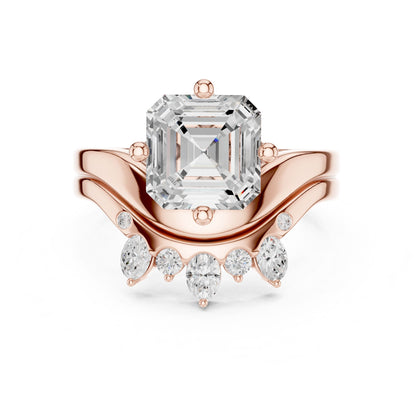 Emerald Lab Grown Diamond Solitaire Engagement Ring