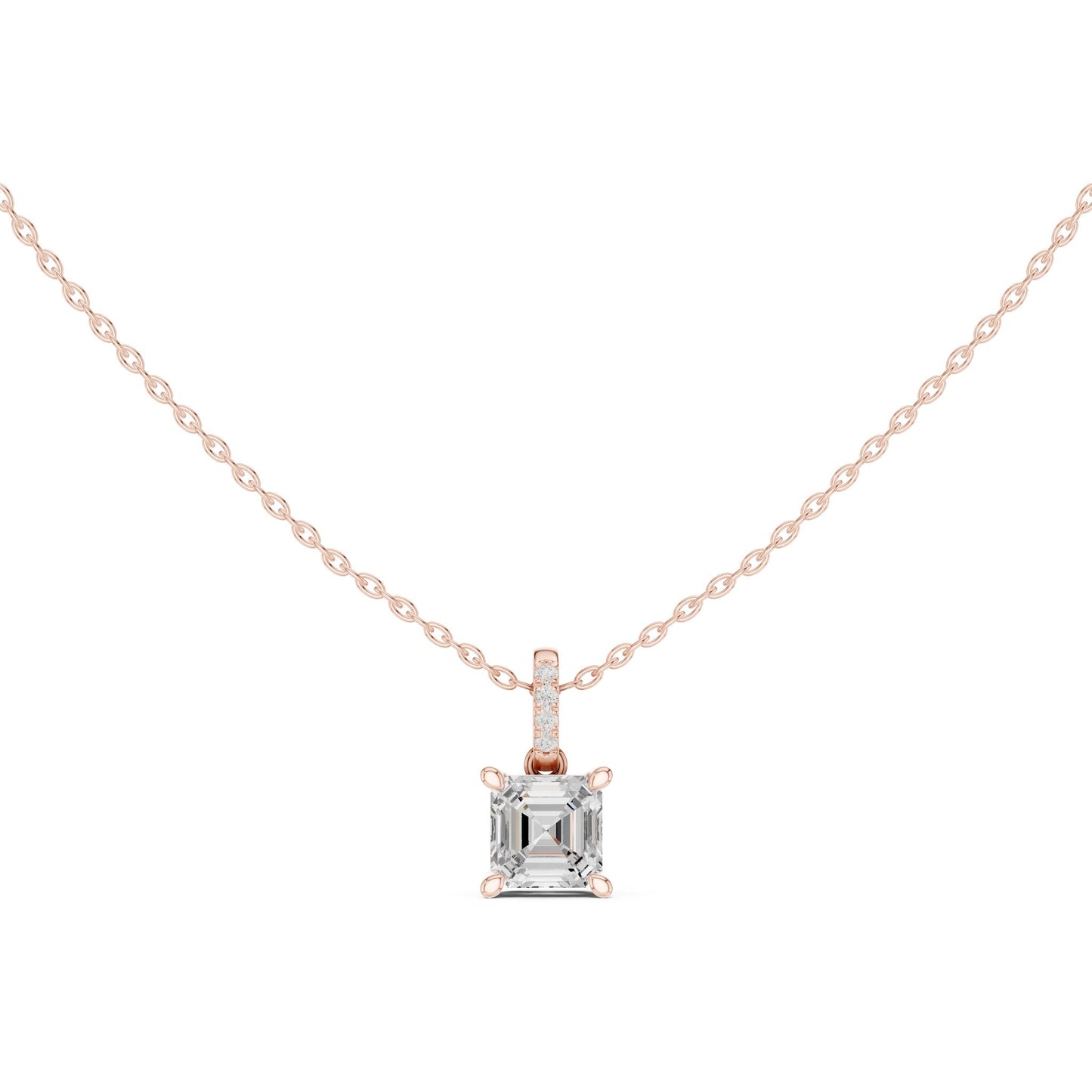 Emerald Lab Grown Diamond Pendant