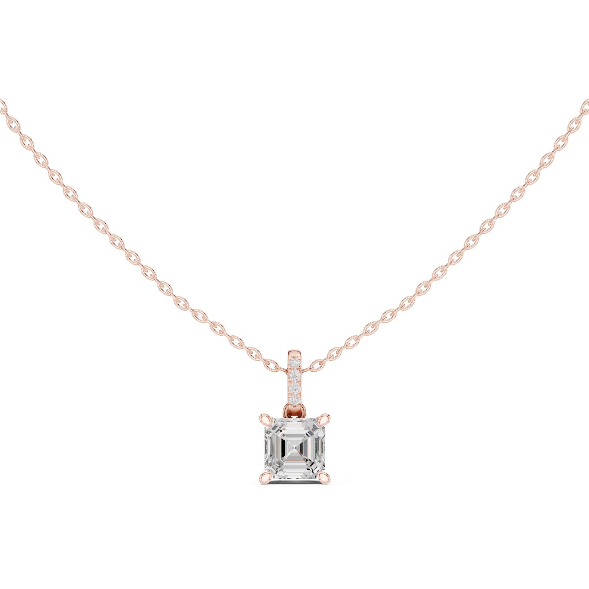 Emerald Lab Grown Diamond Pendant