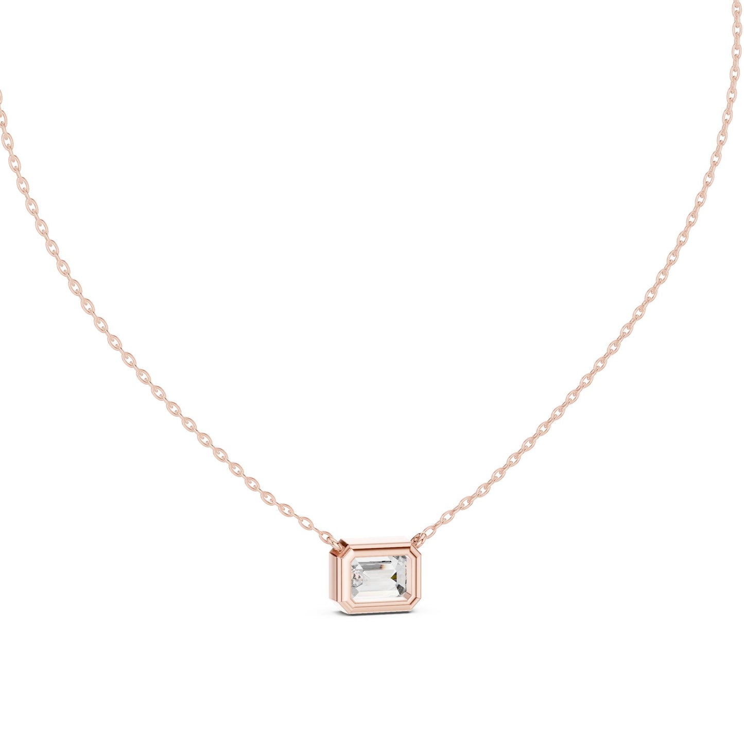 Emerald Lab Grown Diamond Pendant