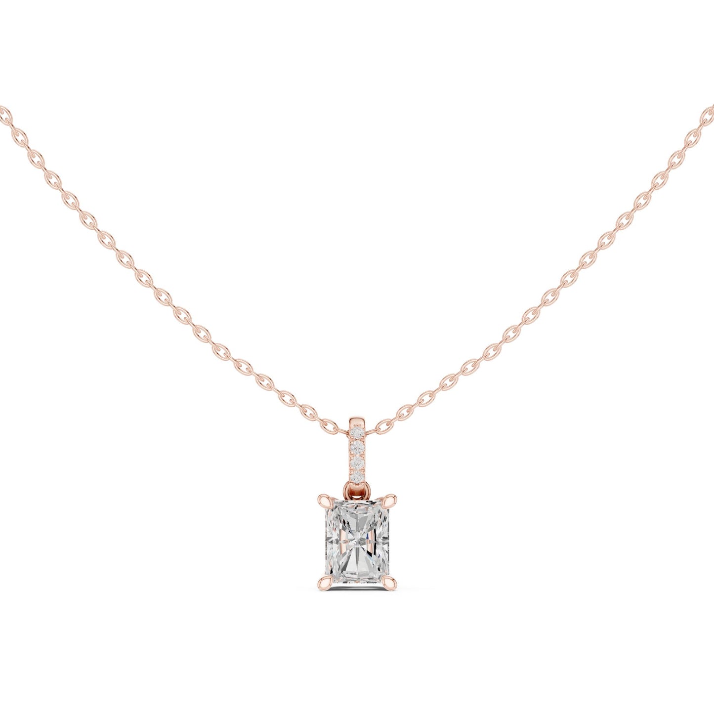 Emerald Lab Grown Diamond Pendant