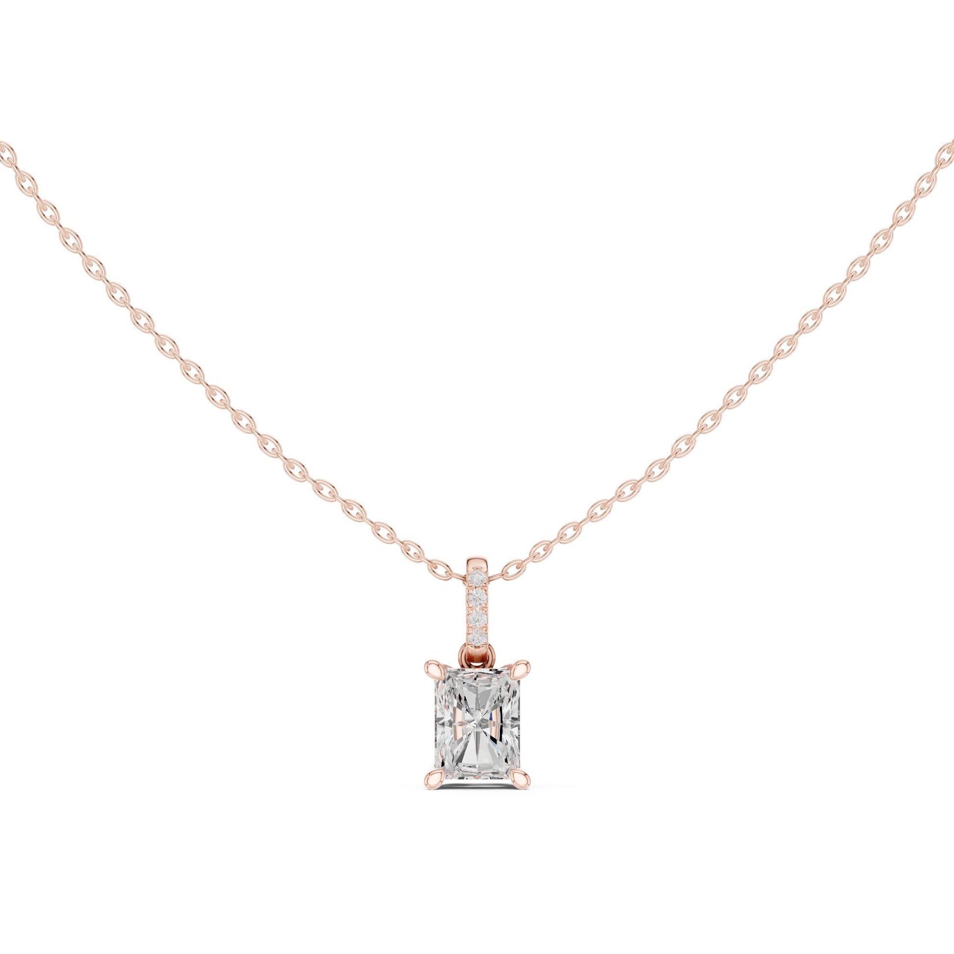 Emerald Lab Grown Diamond Pendant
