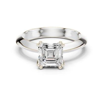 Emerald Lab Grown Diamond Solitaire Engagement Ring