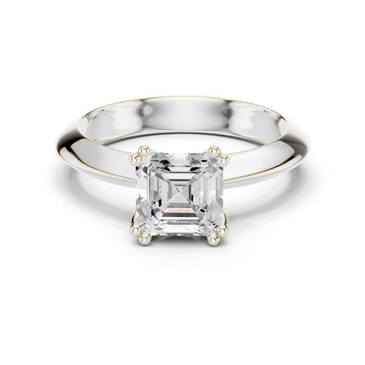 Emerald Lab Grown Diamond Solitaire Engagement Ring