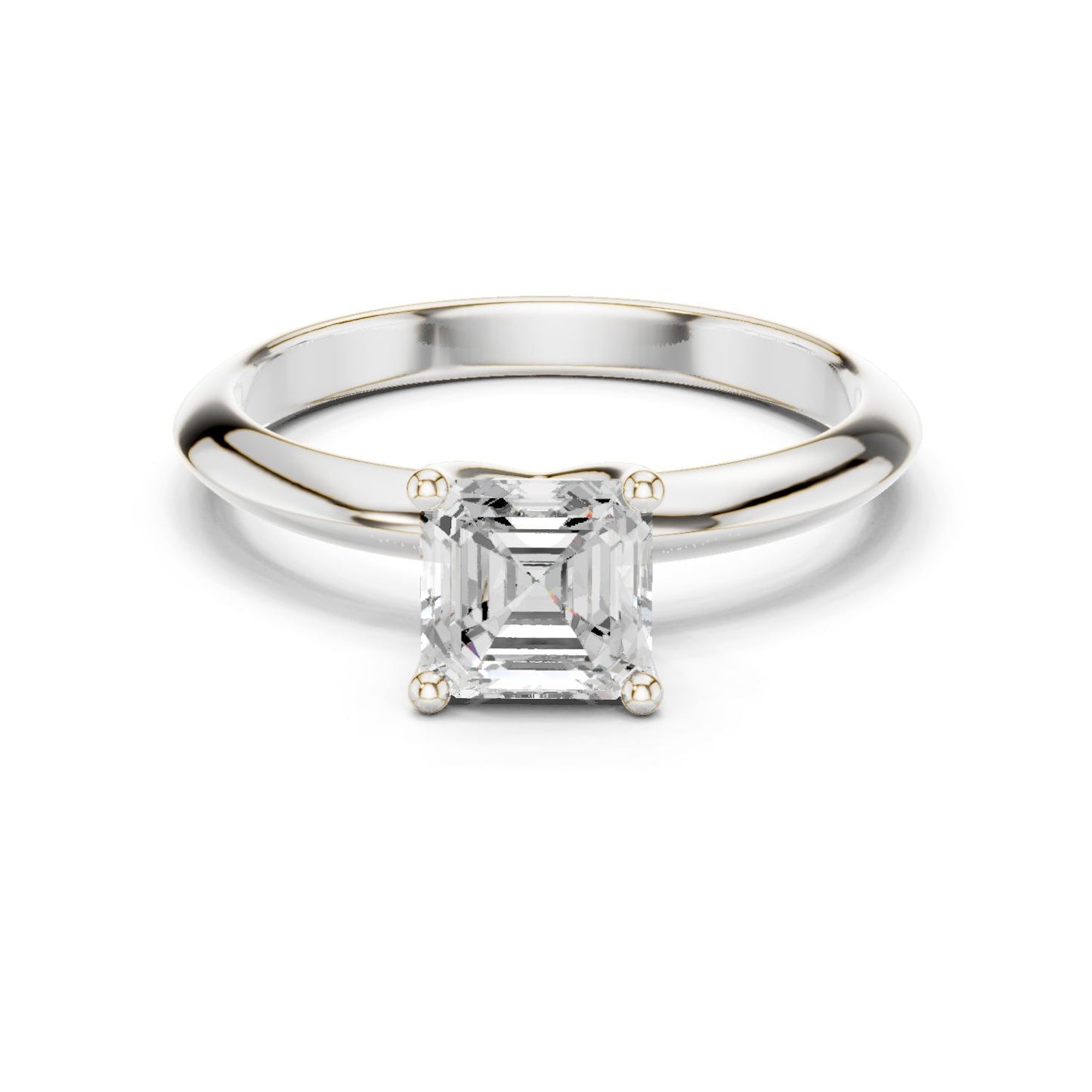 Emerald Lab Grown Diamond Solitaire Engagement Ring