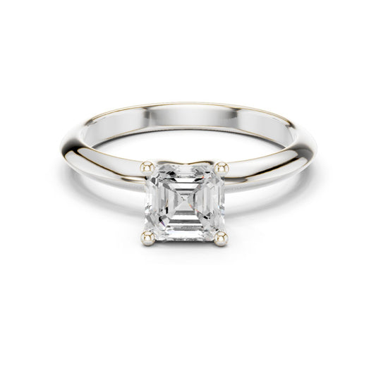 Emerald Lab Grown Diamond Solitaire Engagement Ring