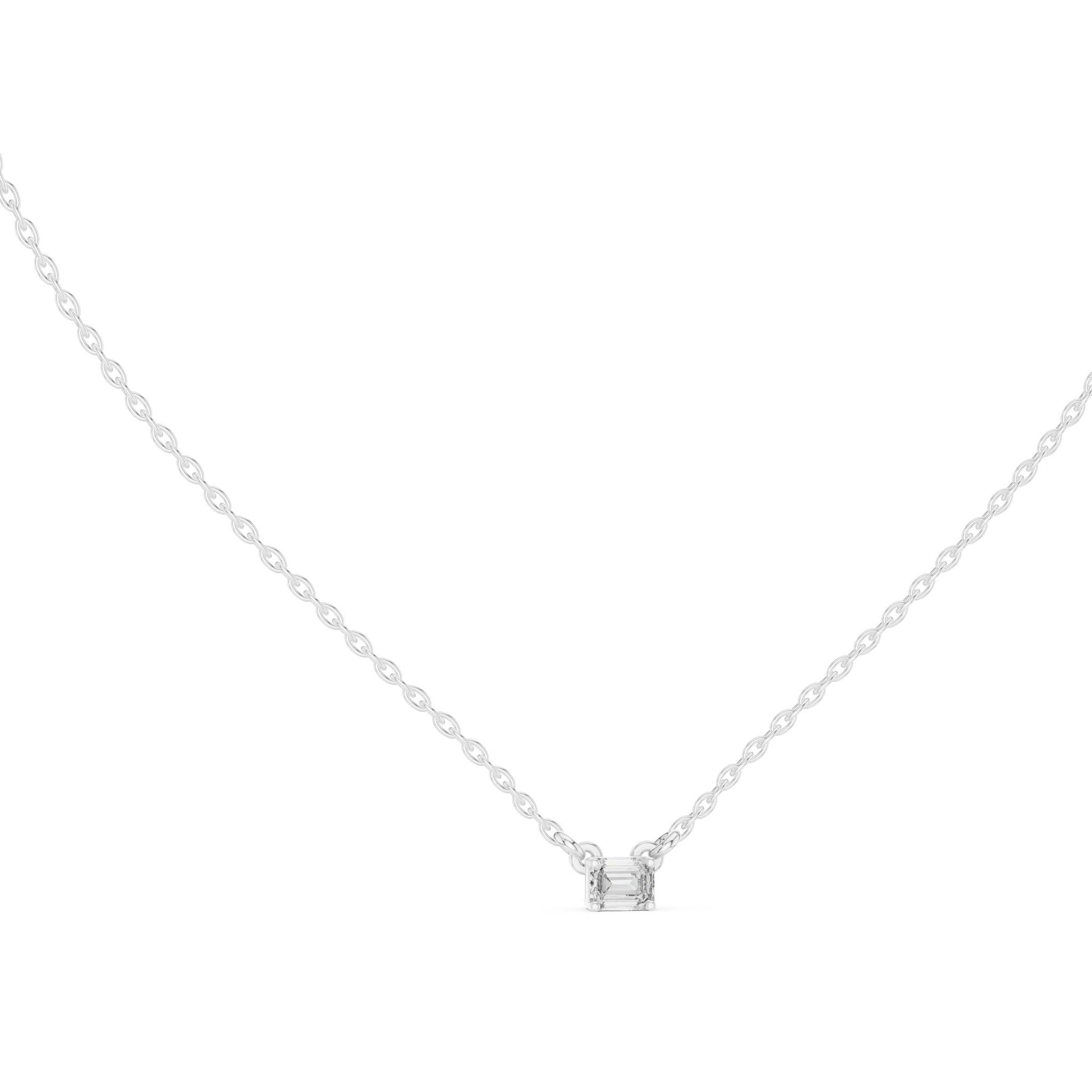 Emerald Lab Grown Diamond Pendant