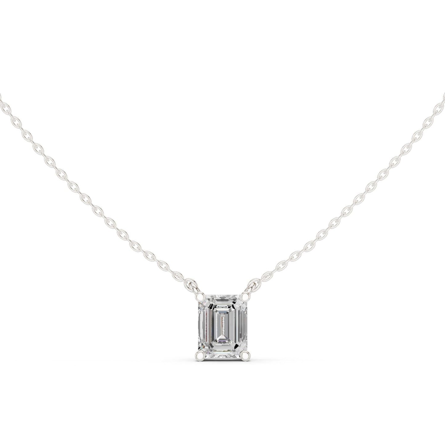 Emerald Lab Grown Diamond Pendant