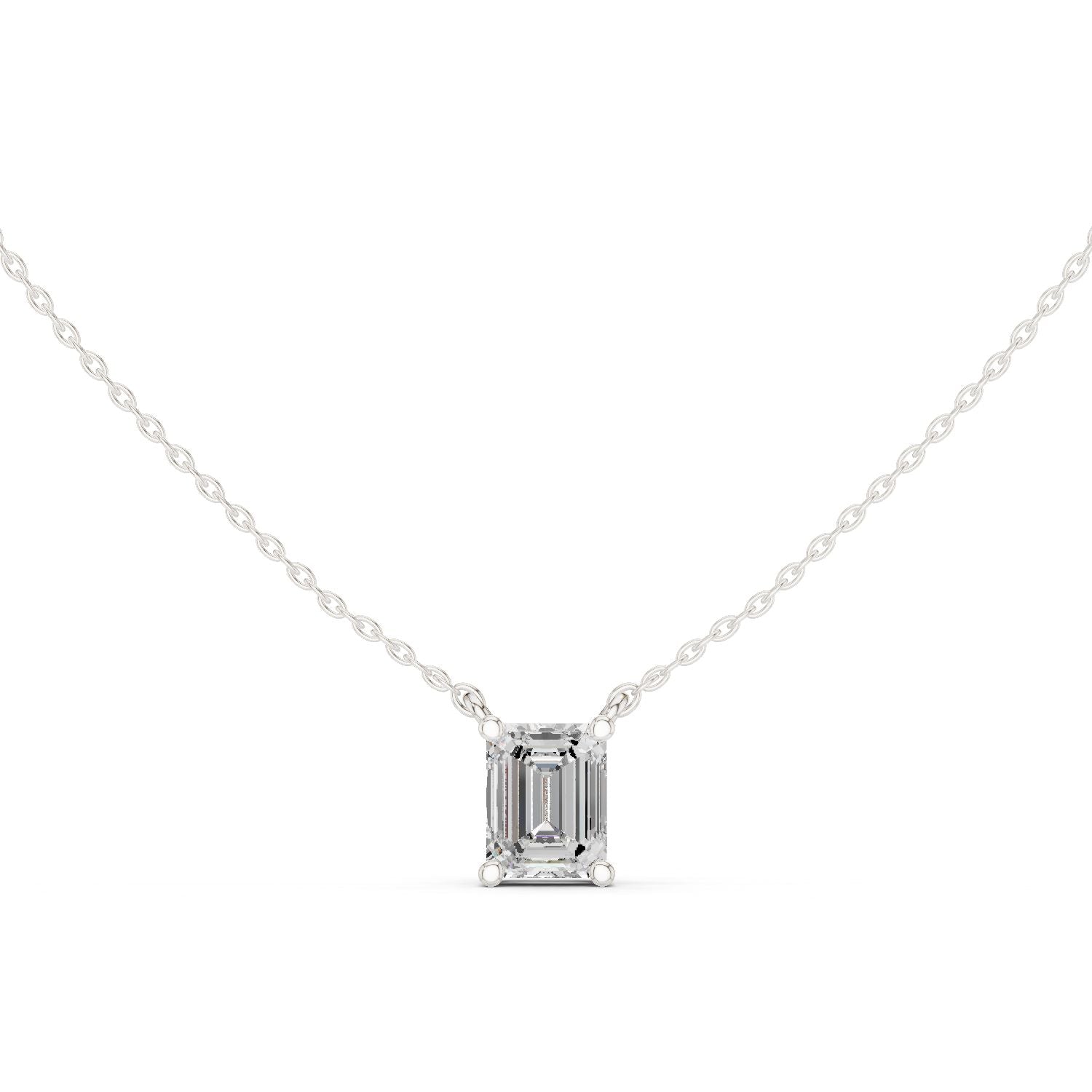 Emerald Lab Grown Diamond Pendant
