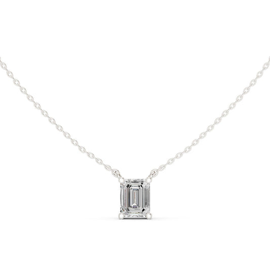 Emerald Lab Grown Diamond Pendant