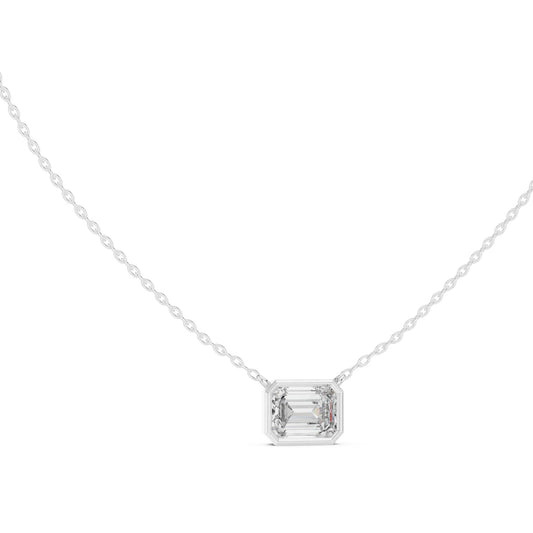 Emerald Lab Grown Diamond Pendant