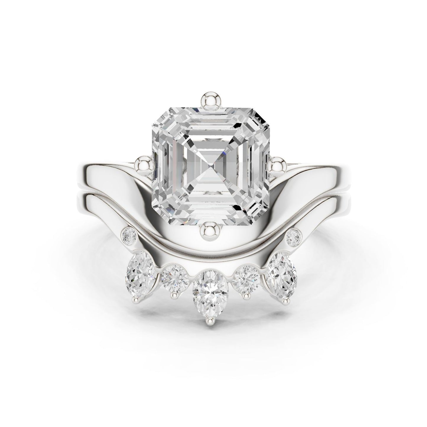 Emerald Lab Grown Diamond Solitaire Engagement Ring