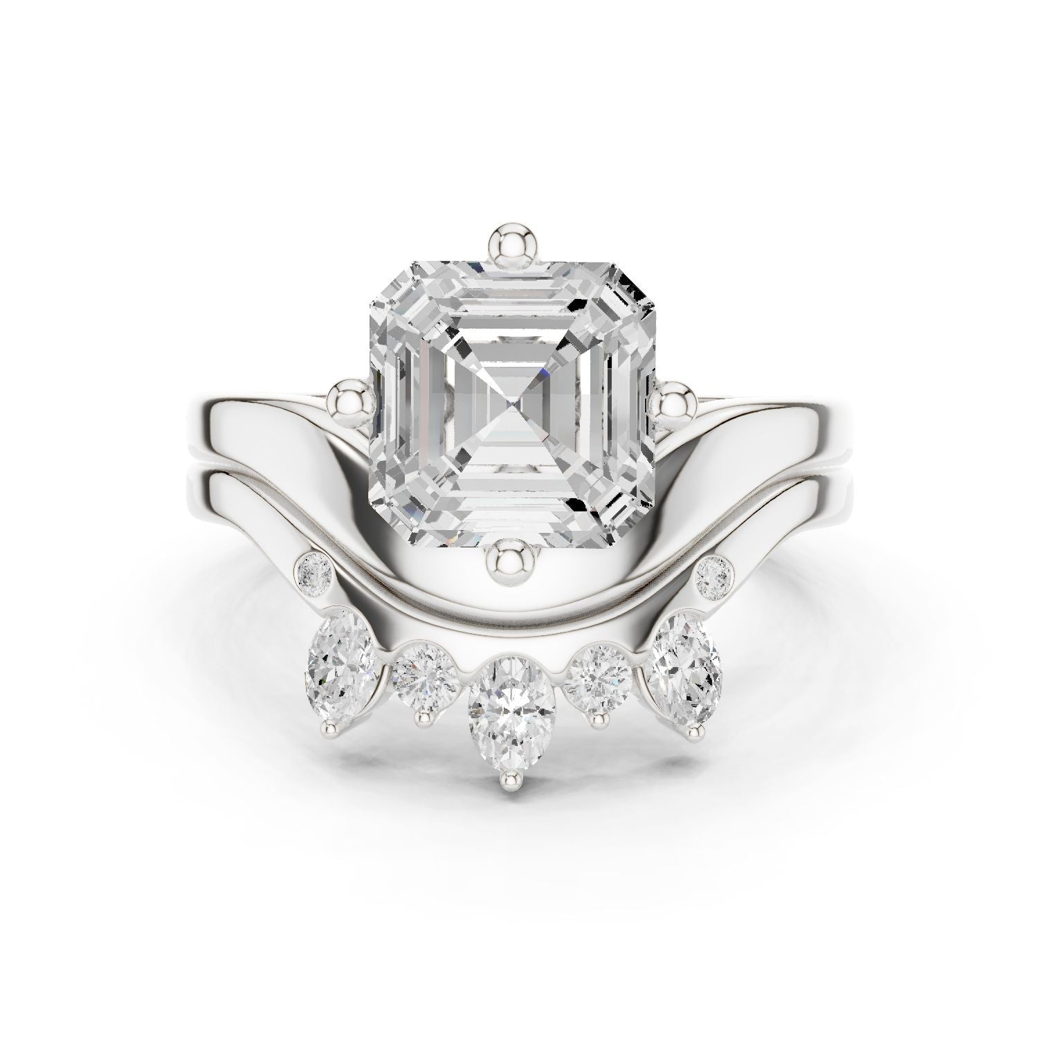 Emerald Lab Grown Diamond Solitaire Engagement Ring