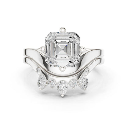 Emerald Lab Grown Diamond Solitaire Engagement Ring