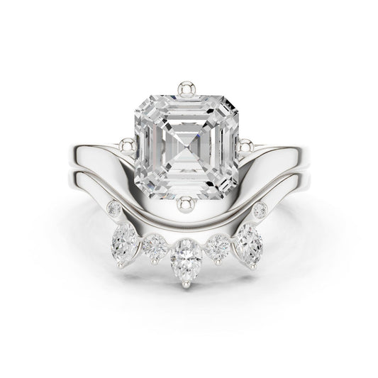 Emerald Lab Grown Diamond Solitaire Engagement Ring