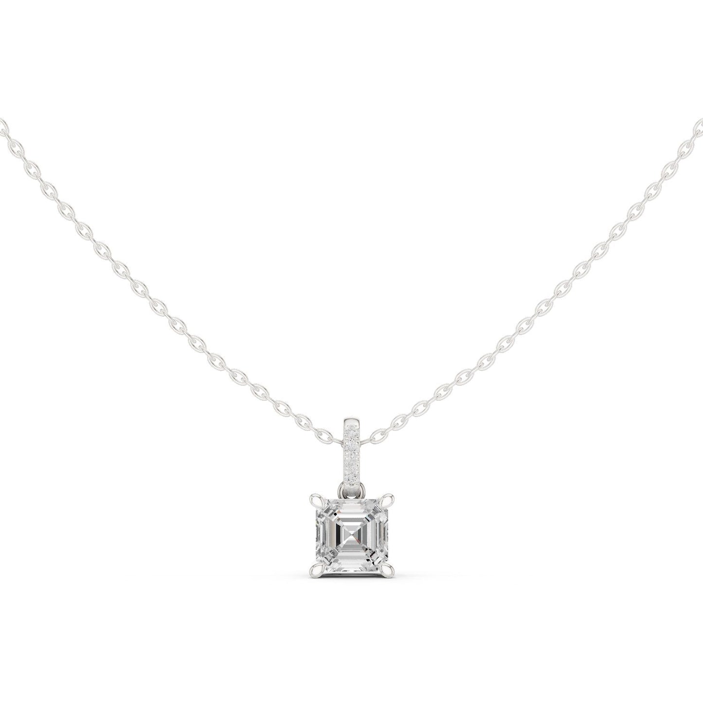 Emerald Lab Grown Diamond Pendant