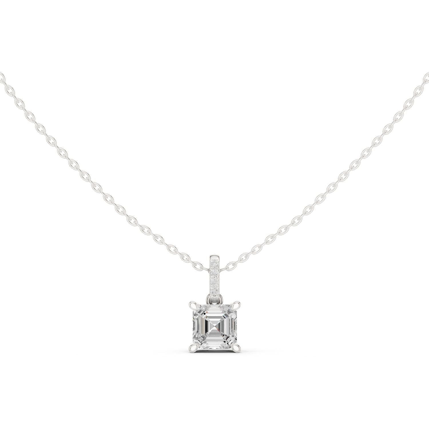 Emerald Lab Grown Diamond Pendant