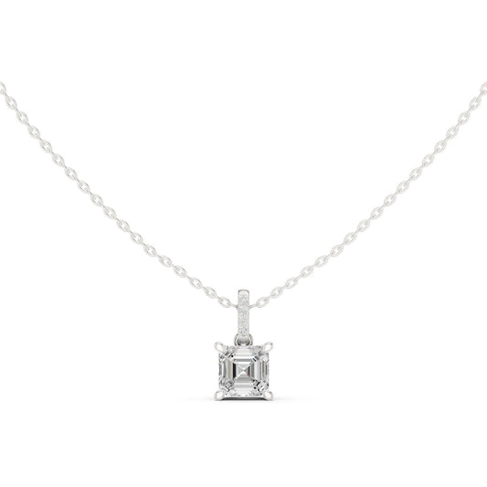 Emerald Lab Grown Diamond Pendant