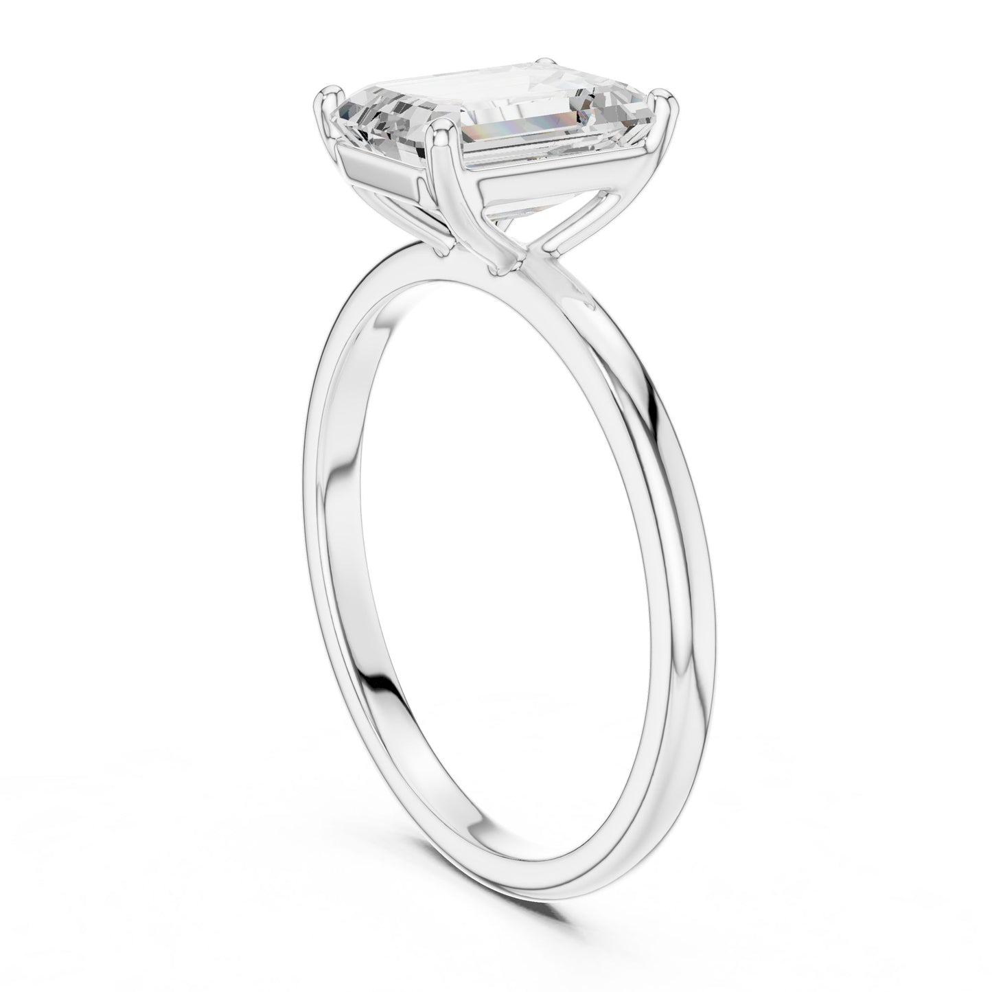 Women's Emerald Lab Grown Diamond Ring