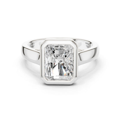 Emerald Lab Grown Diamond Solitaire Engagement Ring