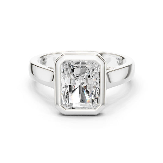 Emerald Lab Grown Diamond Solitaire Engagement Ring