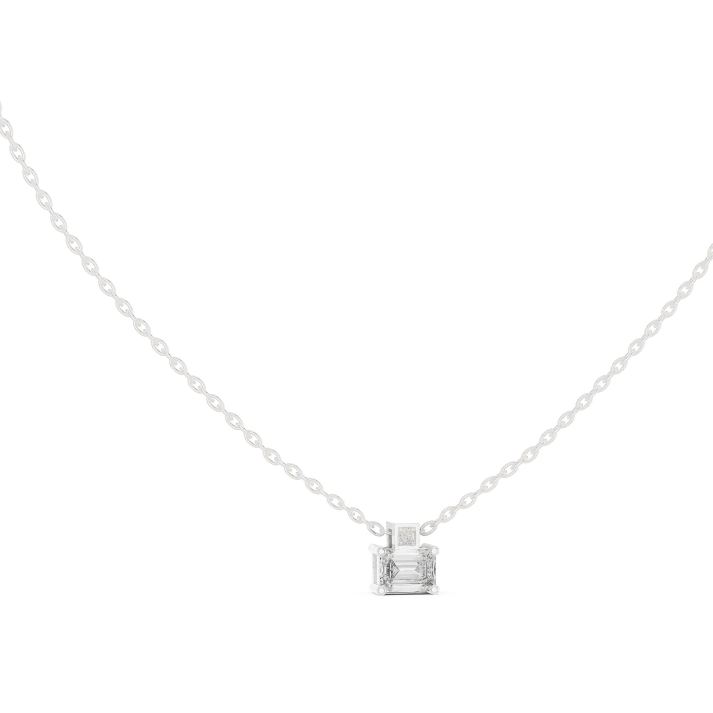 Emerald Lab Grown Diamond Pendant