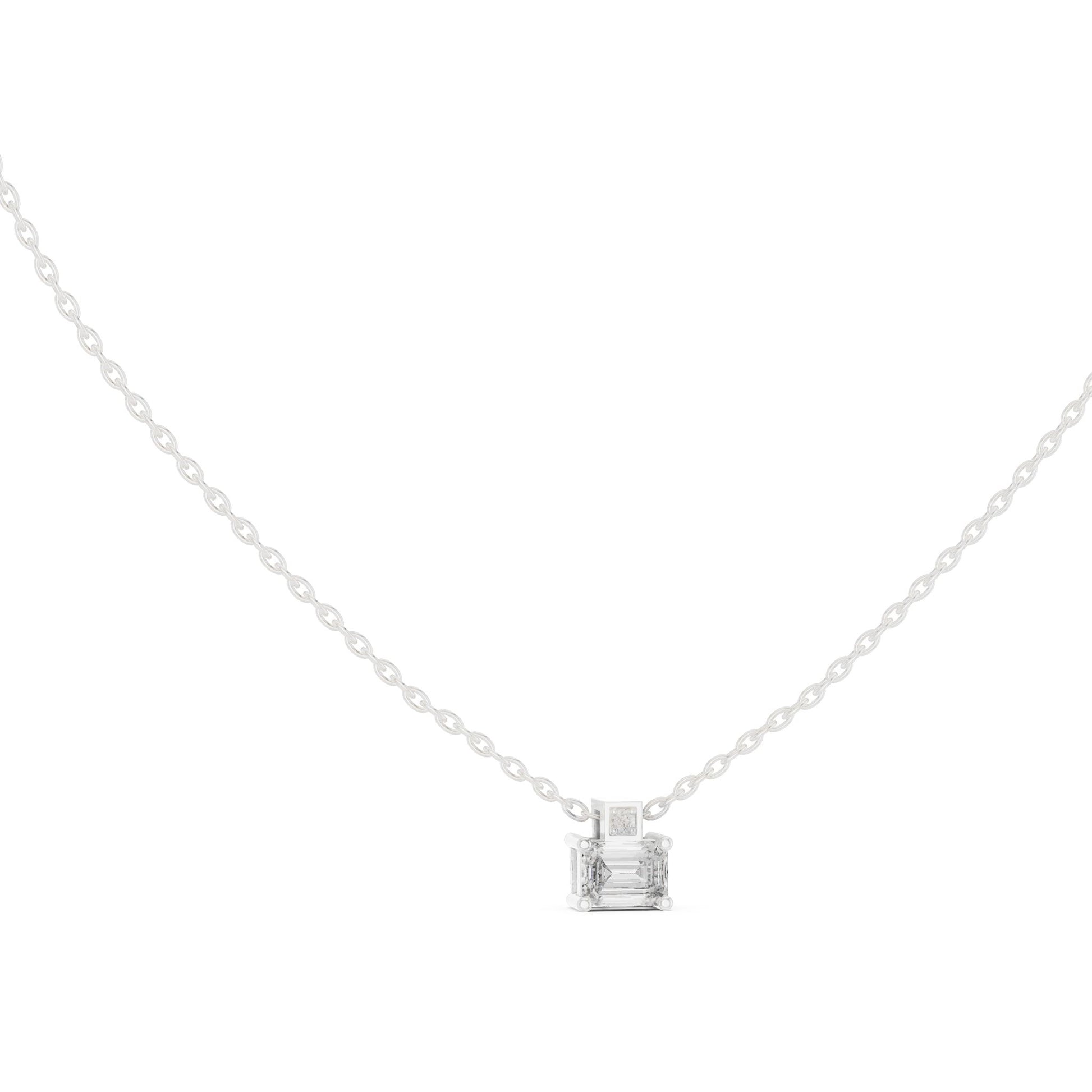 Emerald Lab Grown Diamond Pendant