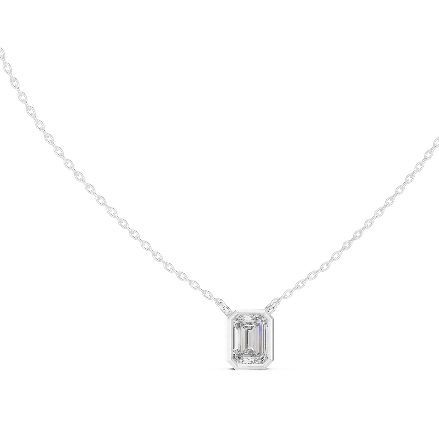 Emerald Lab Grown Diamond Pendant