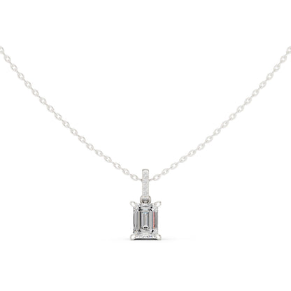 Emerald Lab Grown Diamond Pendant