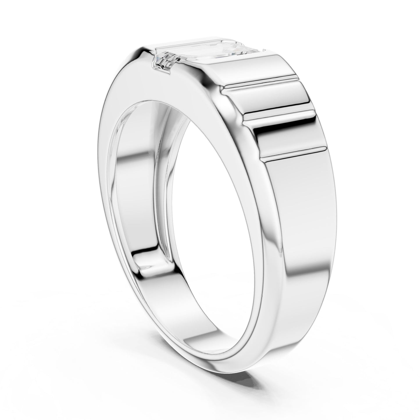 Men's Emerald Lab Grown Diamond Ring