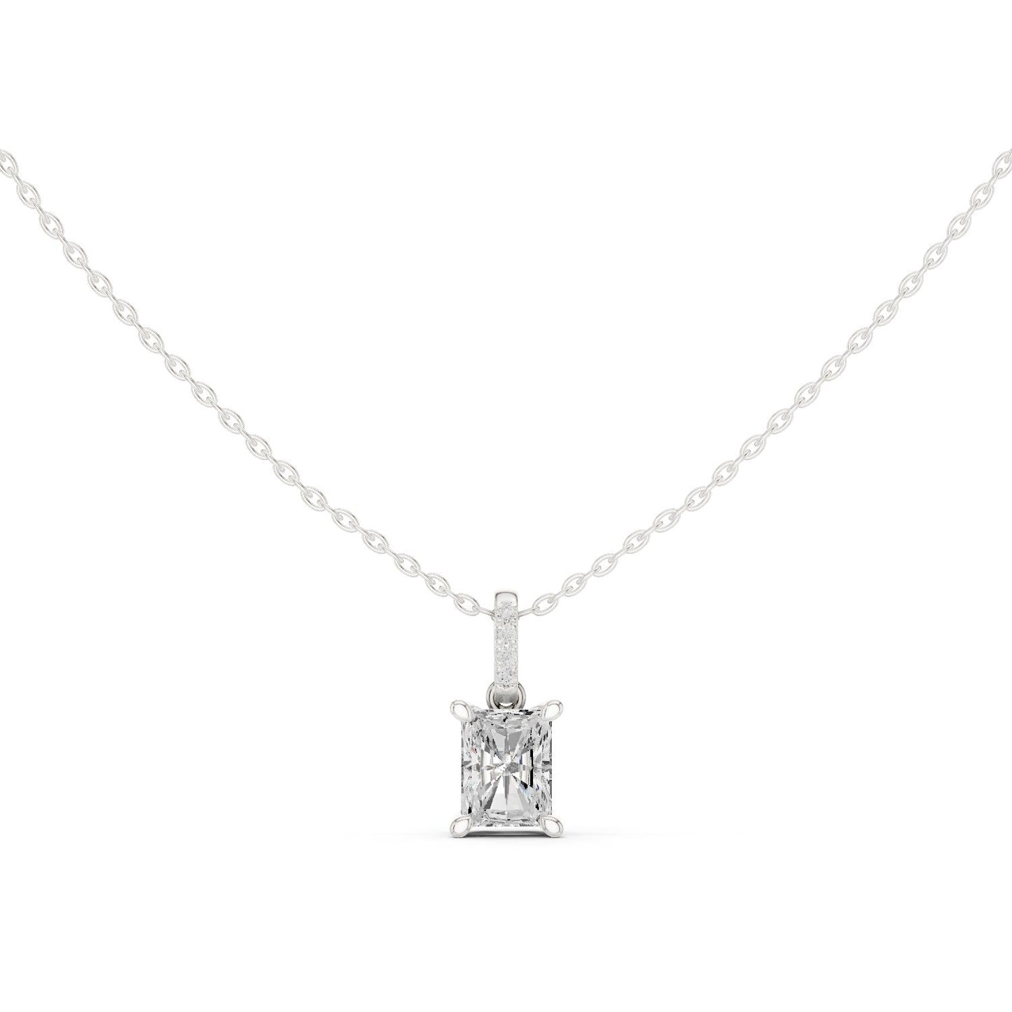 Emerald Lab Grown Diamond Pendant