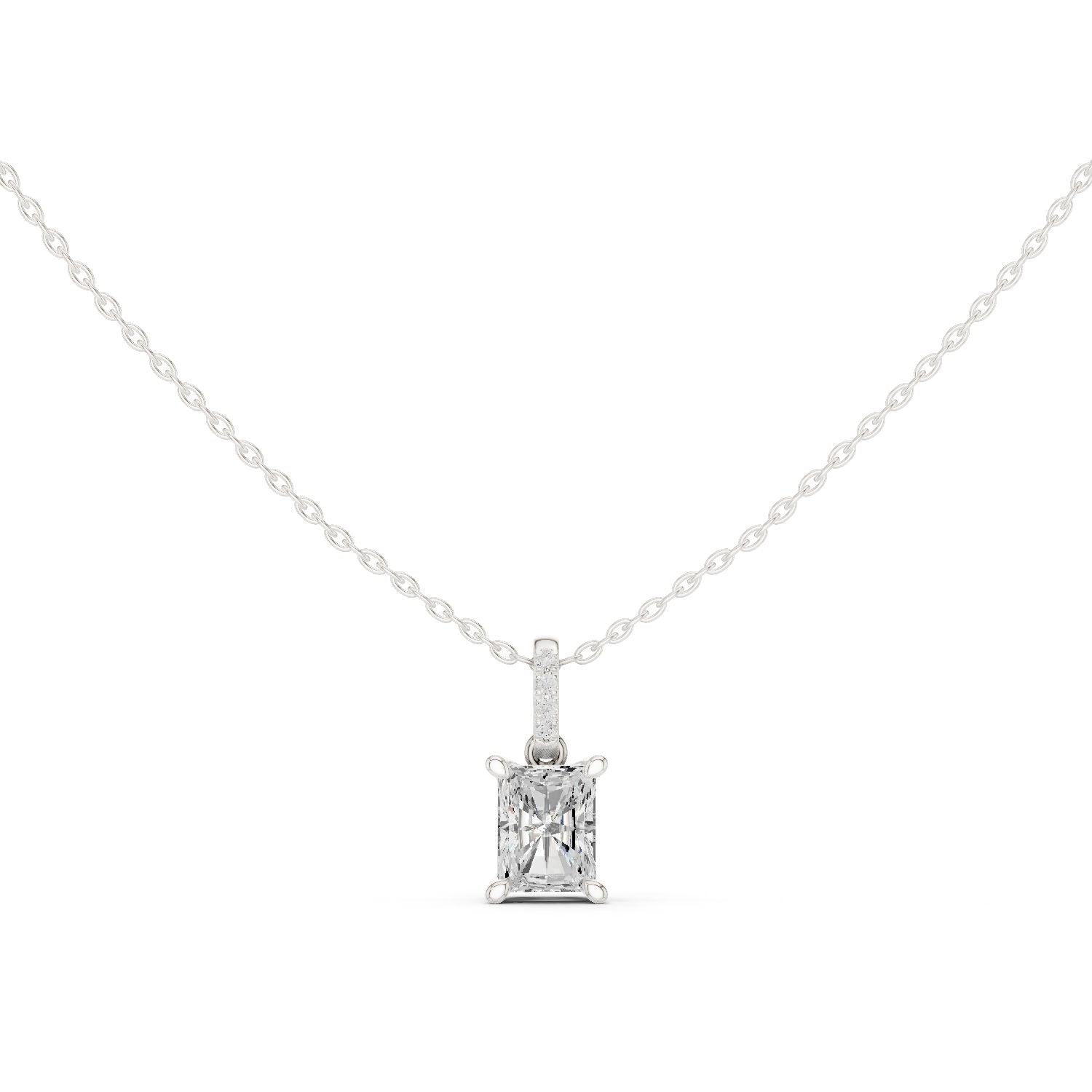 Emerald Lab Grown Diamond Pendant