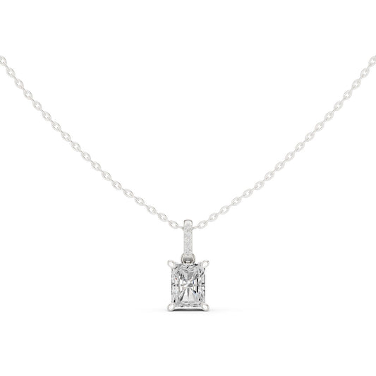 Emerald Lab Grown Diamond Pendant