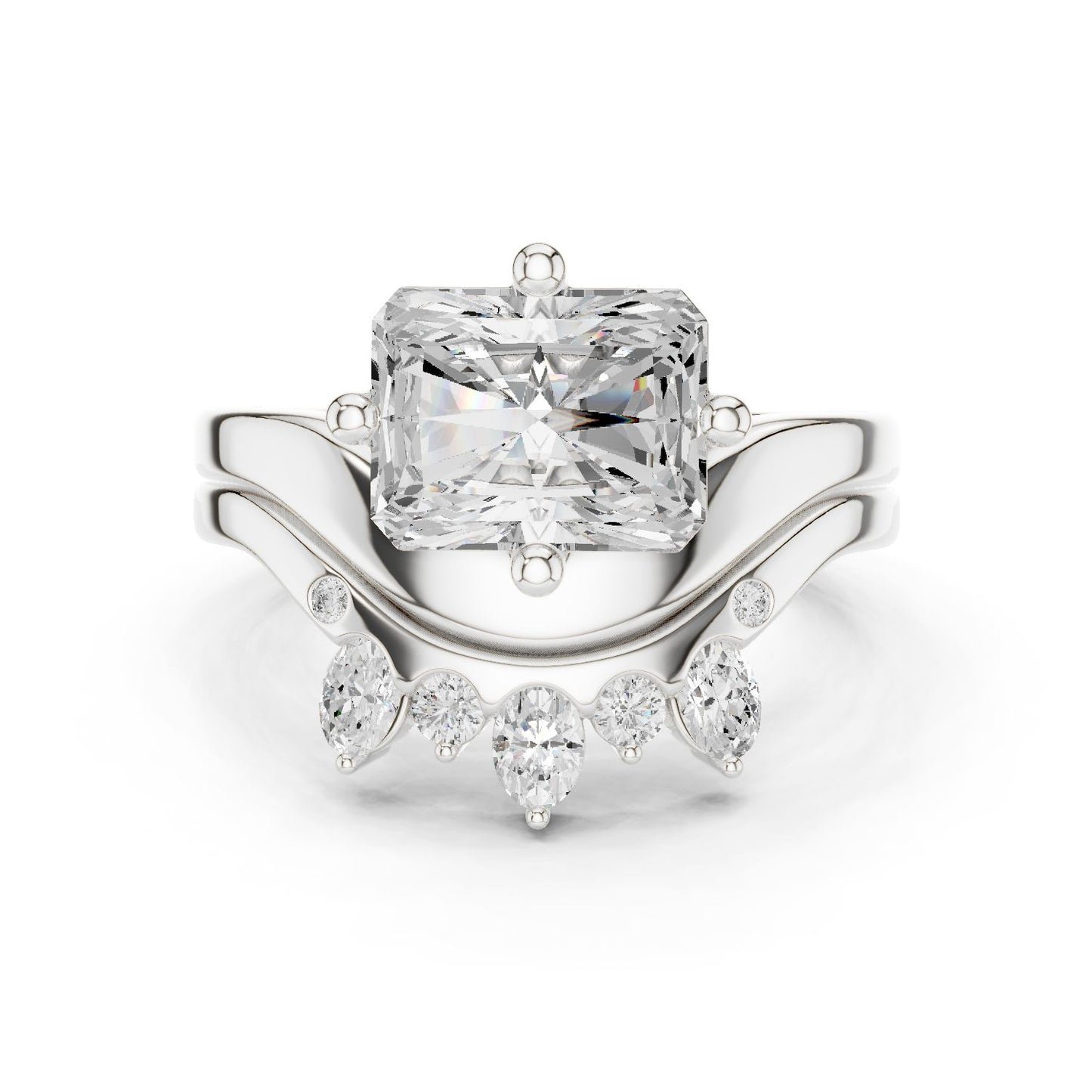 Emerald Lab Grown Diamond Solitaire Engagement Ring