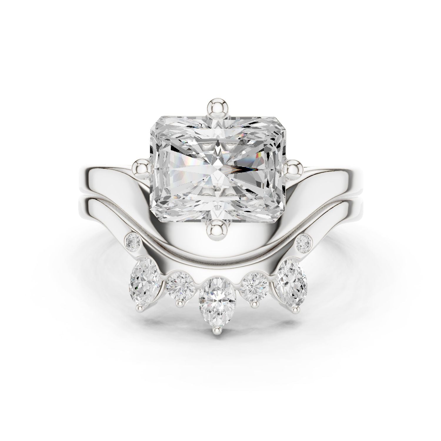 Emerald Lab Grown Diamond Solitaire Engagement Ring