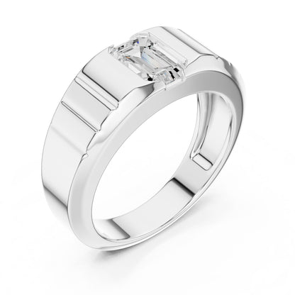 Men's Emerald Lab Grown Diamond Ring